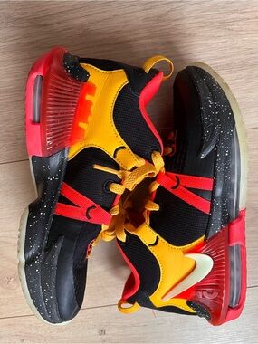 Nike Kids Black/Yellow/Red High-Top Athletic Sneakers